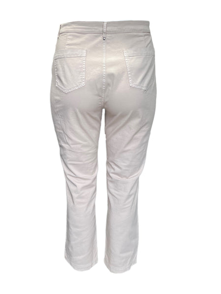 Marina Rinaldi Women's Ivory Rametto Straight Leg Pants NWT