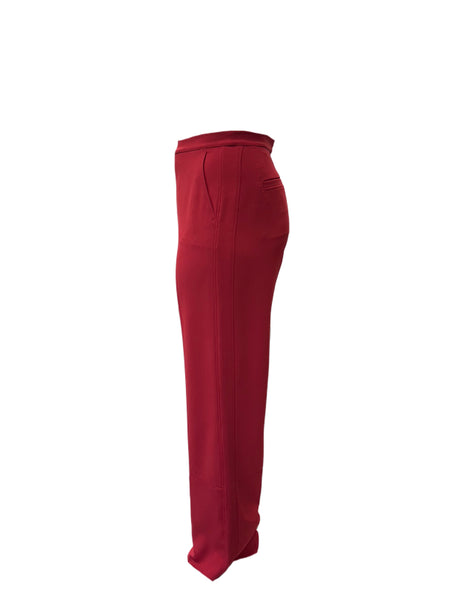 Marina Rinaldi Women's Red Ramon Straight Leg Pants NWT
