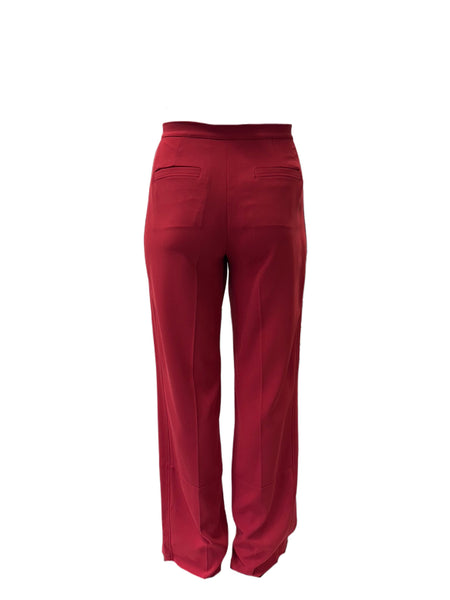 Marina Rinaldi Women's Red Ramon Straight Leg Pants NWT