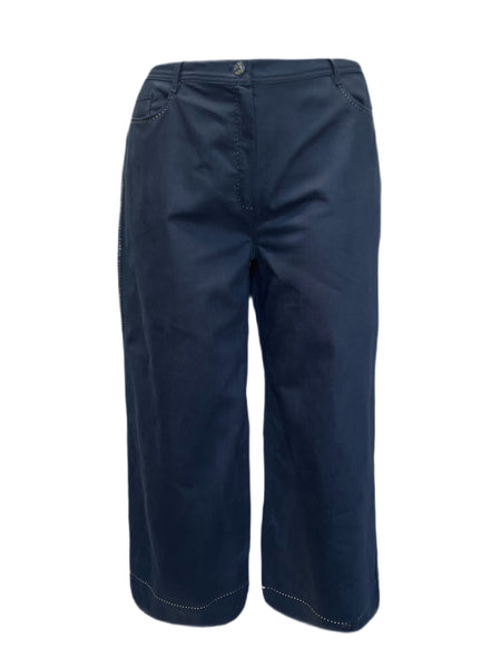 Marina Rinaldi Women's Navy Rampa Straight Pants Size 16W/25 NWT