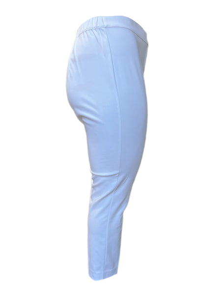 Marina Rinaldi Women's White Ranch Mid Rise Slim Fit Pants Size 14W/23 NWT
