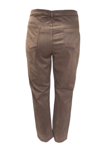 Marina Rinaldi Women's Brown Ranch Straight Leg Pants NWT
