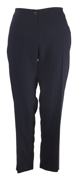 MARINA RINALDI Women's Navy Rapa Classic Trousers $290 NWT