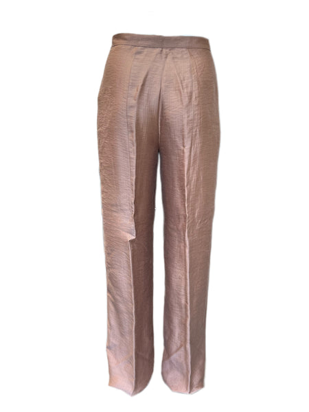 Marina Rinaldi Women's Brown Rapallo Mid Rise Straight Pants NWT