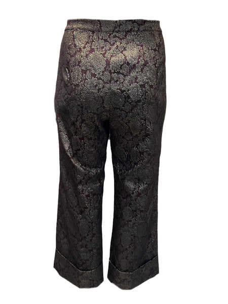 Marina Rinaldi Women's Gold Rapallo Straight Leg Pants NWT