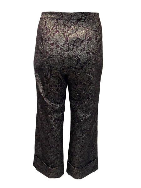 Marina Rinaldi Women's Gold Rapallo Straight Leg Pants NWT