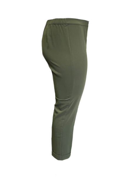 Marina Rinaldi Women's Green Rapper Straight Leg Pants NWT