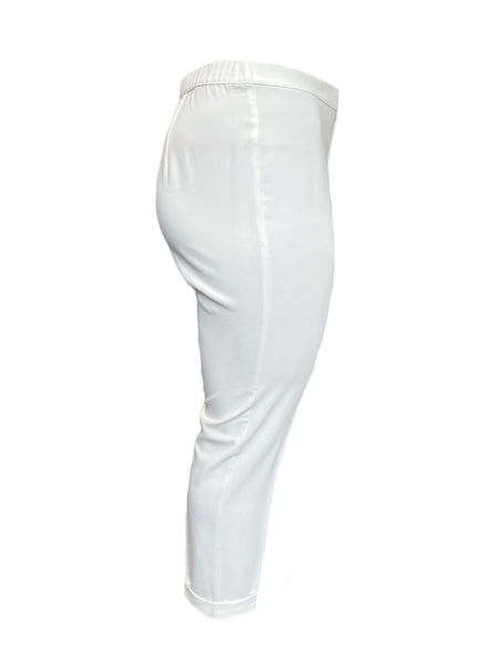 Marina Rinaldi Women's White Rapper Straight Leg Pants NWT