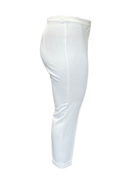 Marina Rinaldi Women's White Rapper Skinny Pants NWT