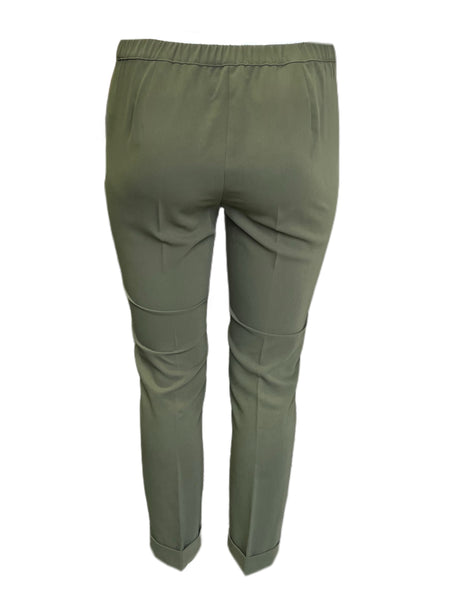 Marina Rinaldi Women's Green Rapper Straight Leg Pants NWT