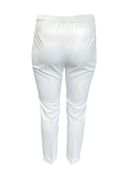 Marina Rinaldi Women's White Rapper Straight Leg Pants NWT