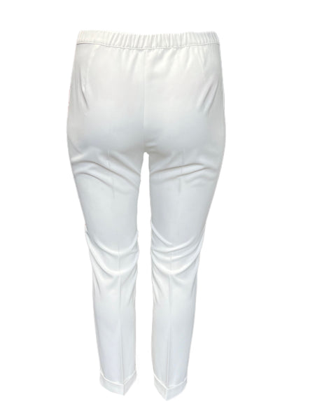Marina Rinaldi Women's White Rapper Skinny Pants NWT