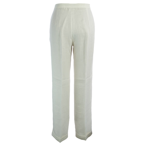 MARINA RINALDI Women's White Raquel High Waisted Pants $505 NWT