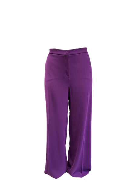 Marina Rinaldi Women's Purple Raro Straight Leg Pants NWT