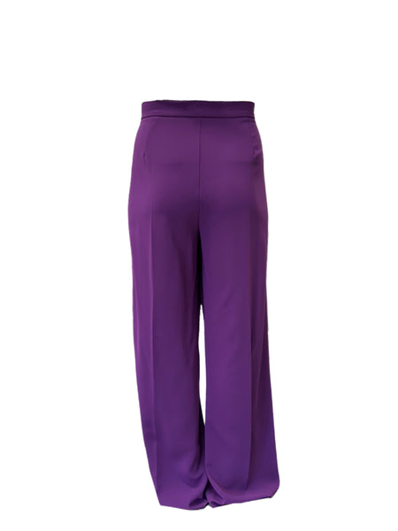 Marina Rinaldi Women's Purple Raro Straight Leg Pants NWT