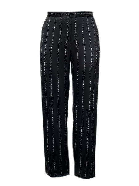 Marina Rinaldi Women's Black Raul Viscose Straight Pants NWT