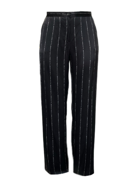 Marina Rinaldi Women's Black Raul Viscose Straight Pants NWT