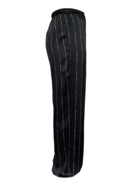 Marina Rinaldi Women's Black Raul Viscose Straight Pants NWT