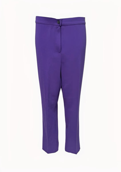 Marina Rinaldi Women's Purple Ravel Straight Leg Pants NWT