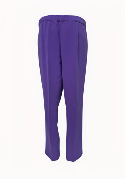Marina Rinaldi Women's Purple Ravel Straight Leg Pants NWT
