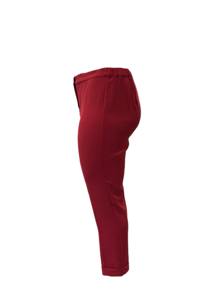 Marina Rinaldi Women's Red Reame Straight Leg Pants NWT