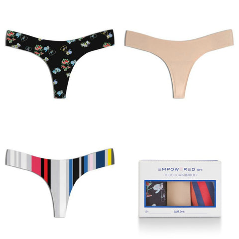 Empowered by You x Rebecca Minkoff 3-Piece Set Seamless Thongs $65  NEW
