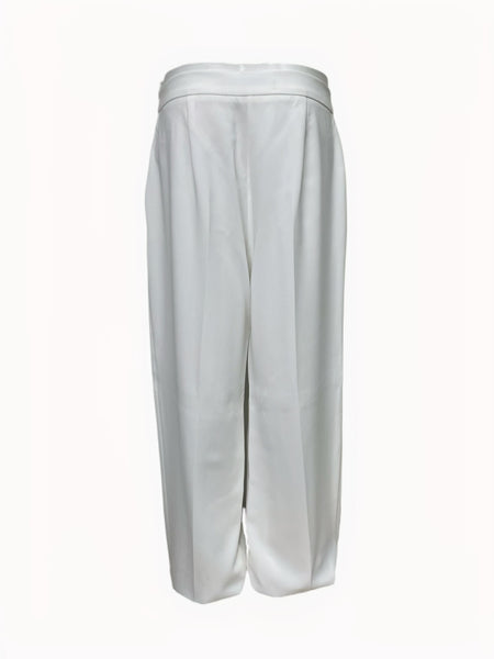 Marina Rinaldi Women's White Rebus Straight Leg Pants NWT