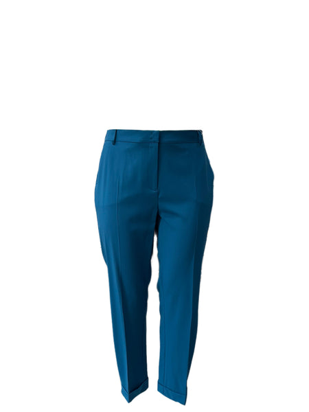 Marina Rinaldi Women's Blue Recco Straight Leg Pants NWT