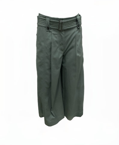 Max Mara Women's Kaki Recco Wide Leg High Rise Pants NWT