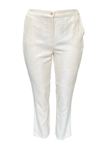 Marina Rinaldi Women's Beige Recinto Velour Pants NWT