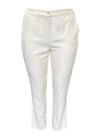 Marina Rinaldi Women's Beige Recinto Velour Pants NWT