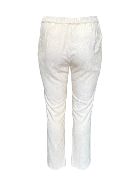 Marina Rinaldi Women's Beige Recinto Velour Pants NWT