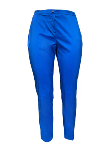 Marina Rinaldi Women's Blue Recoaro Mid Rise Slim Pants NWT