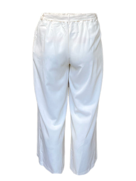 Marina Rinaldi Women's White Record Straight Leg Pants Size 12W/21 NWT