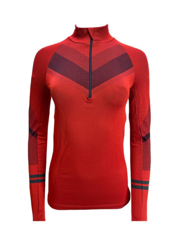 LNDR Women's Red Long Sleeve Beyond Base Jacket #SN893 NWT