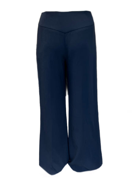 Marina Rinaldi Women's Navy Regalo Straight Pants NWT