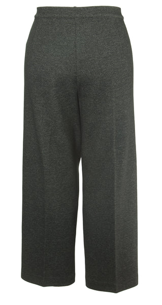 MARINA RINALDI Women's Heathered Black Regata Trousers $495 NWT