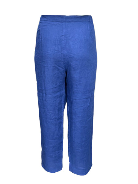 Marina Rinaldi Women's Blue Regione Straight Leg Pants NWT