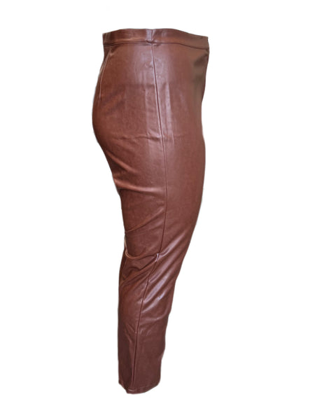 Marina Rinaldi Women's Brown Reims Straight Leg Pants NWT