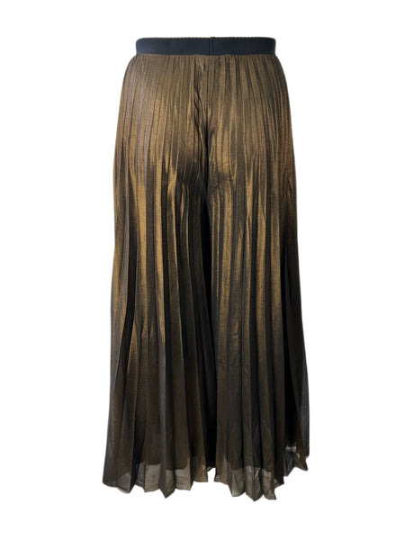 Marina Rinaldi Women's Brown Rendita Pleated Wide Leg Pants NWT