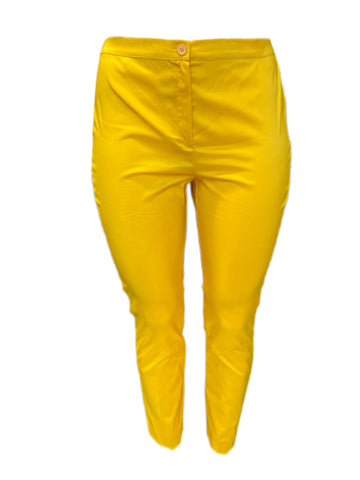 Marina Rinaldi Women's Yellow Renior Skinny Pants Size 12W/21 NWT