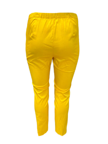 Marina Rinaldi Women's Yellow Renior Skinny Pants Size 12W/21 NWT