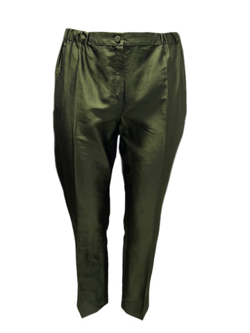 Marina Rinaldi Women's Green Rialto Straight Pants NWT