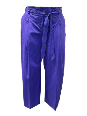 Marina Rinaldi Women's Blue Riccio Cotton Pants NWT
