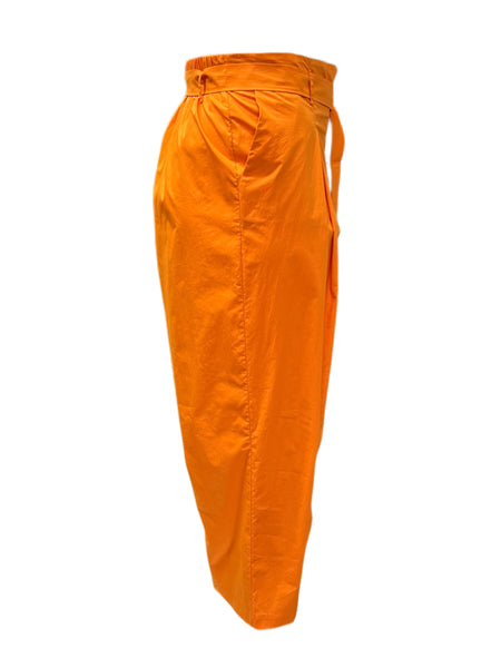 Marina Rinaldi Women's Orange Riccio Wide Leg Pants NWT