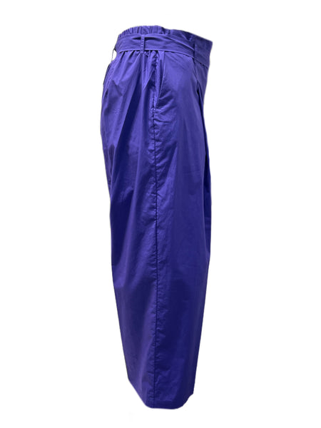 Marina Rinaldi Women's Blue Riccio Cotton Pants NWT