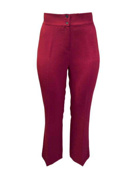 Marina Rinaldi Women's Red Riccioli Straight Leg Pants NWT