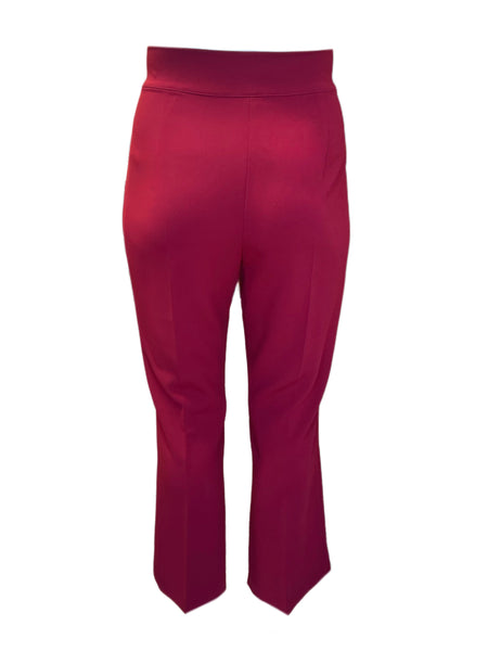 Marina Rinaldi Women's Red Riccioli Straight Leg Pants NWT