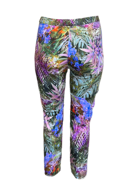 Marina Rinaldi Women's Multicoloured Riccioli Skinny Pants NWT