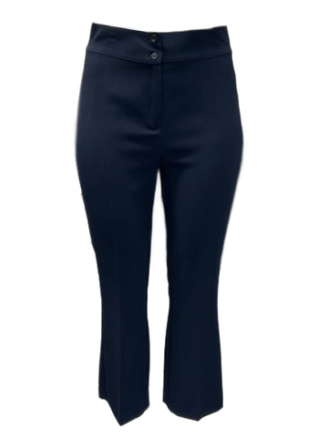 Marina Rinaldi Women's Navy Riccioli Straight Pants NWT